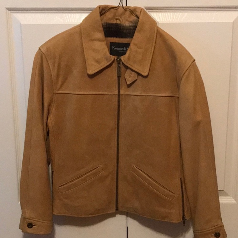 Kenneth Cole Suede Leather Coat